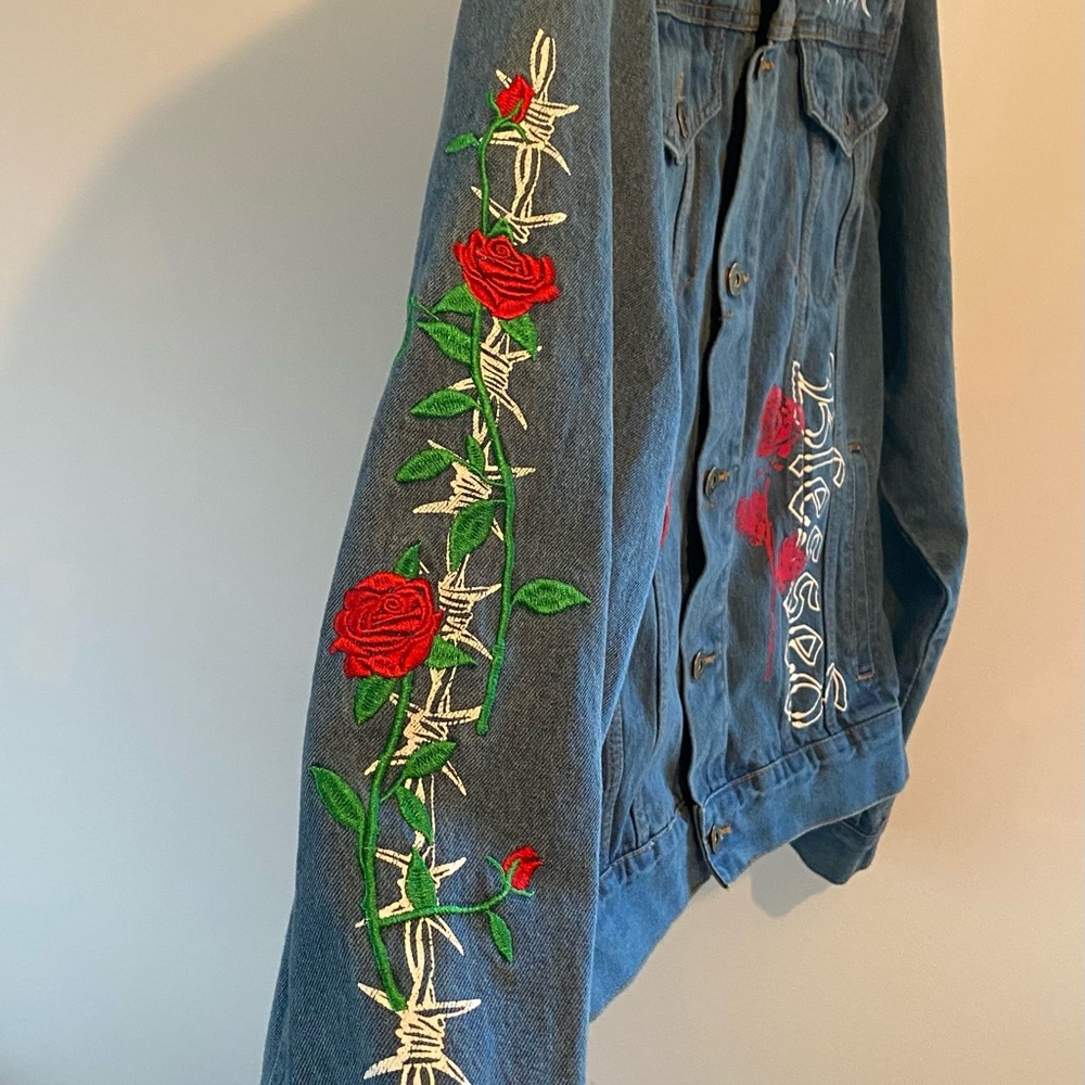 Brooklyn cloth co blessed floral denim jacket - Picture 3 of 12
